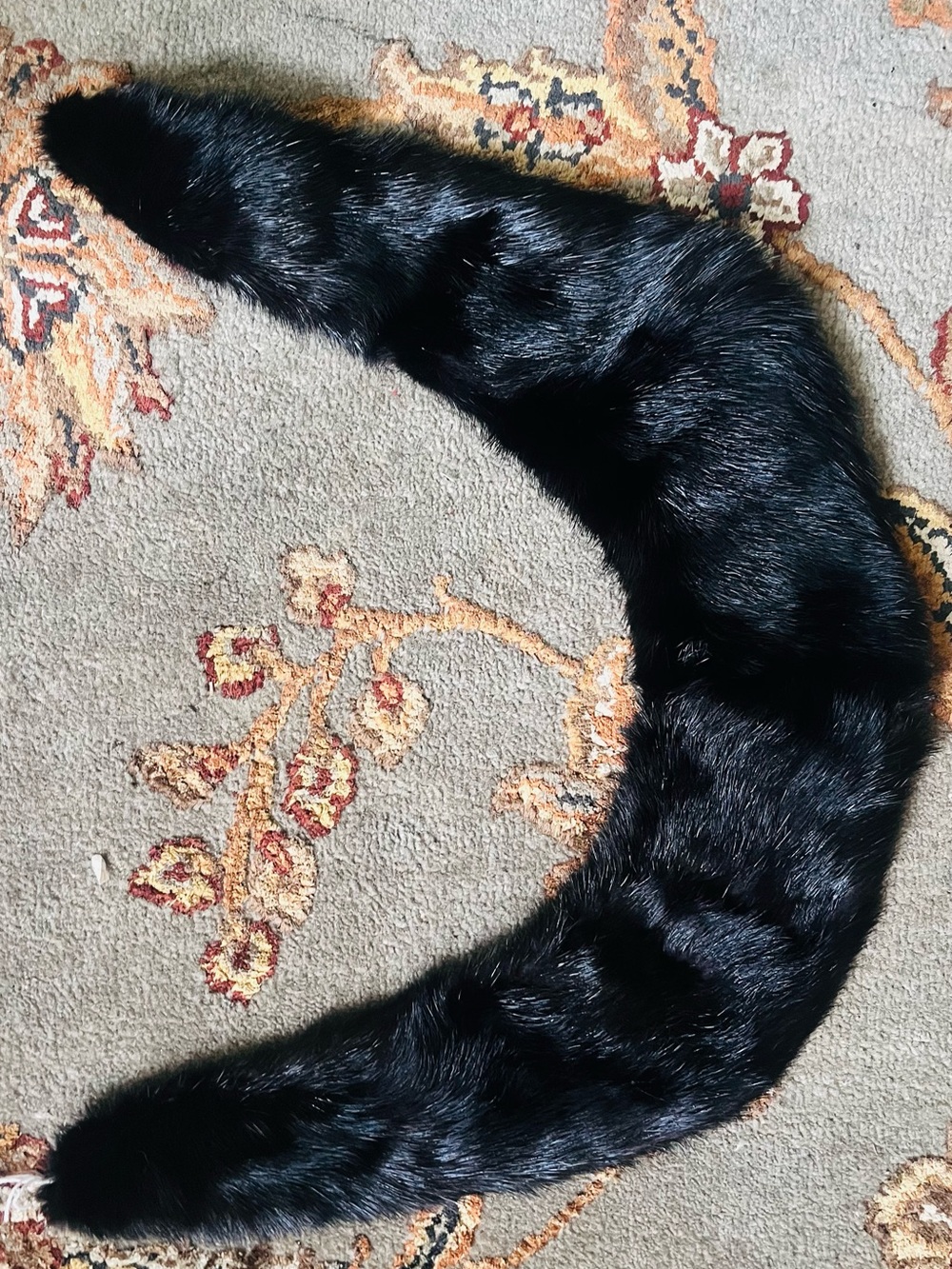 Black Faux Fur Collar Scarf
